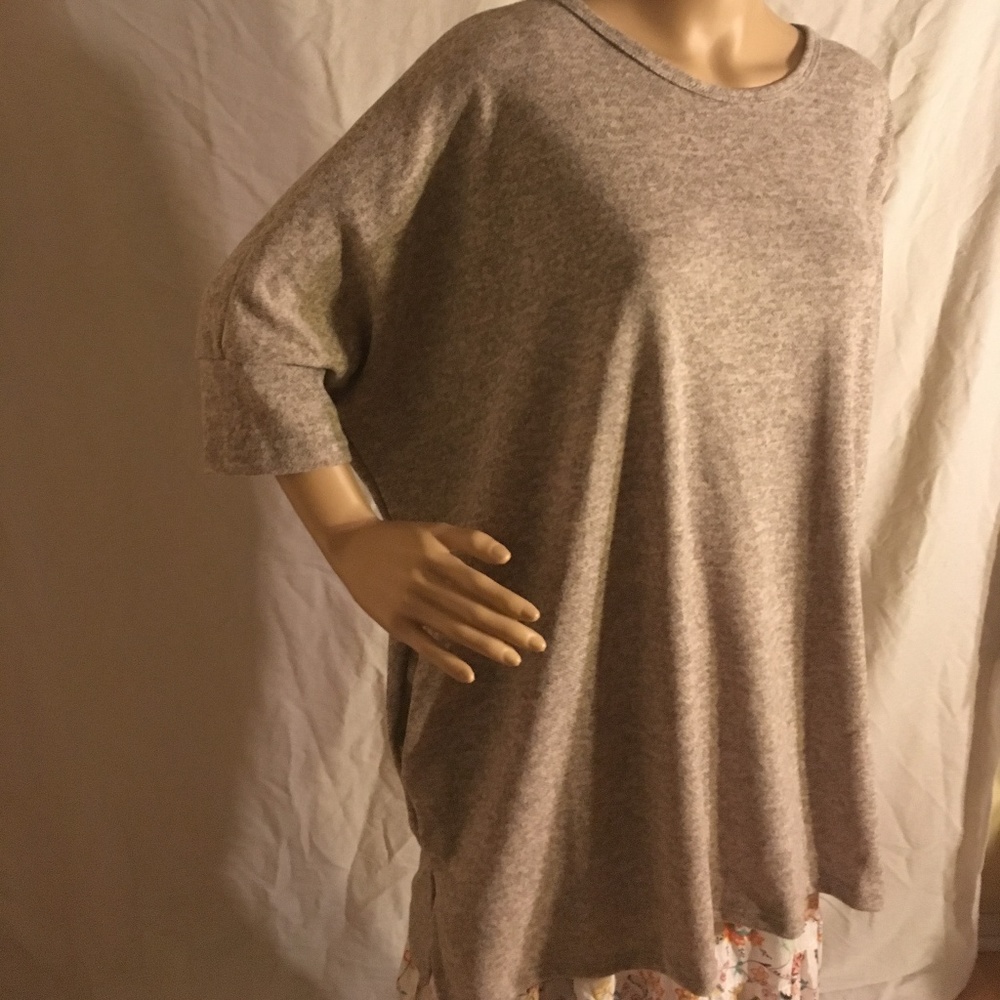 Riah Fashion tunic with pockets gray size XL - Picture 3 of 4